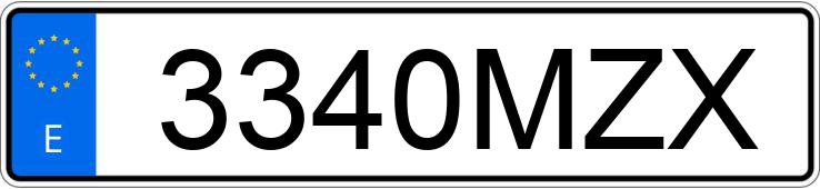 Numer rejestracyjny 3340MZX posiada TOYOTA COROLLA