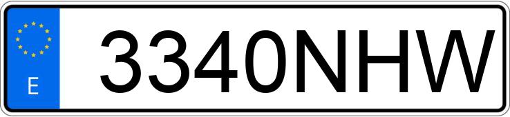 Numer rejestracyjny 3340NHW posiada MERCEDES VITO