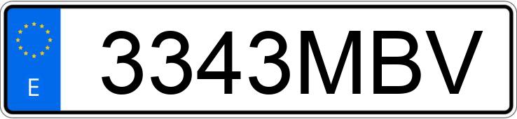 Numer rejestracyjny 3343MBV posiada BMW SERIE 3