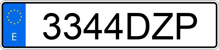 Numer rejestracyjny 3344DZP posiada FORD TRANSIT