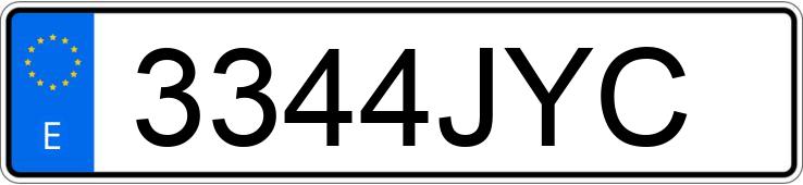Numer rejestracyjny 3344JYC posiada MERCEDES C (204)