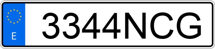 Numer rejestracyjny 3344NCG posiada MAZDA MAZDA3 Numer rejestracyjny 3344NCG posiada MAZDA MAZDA3