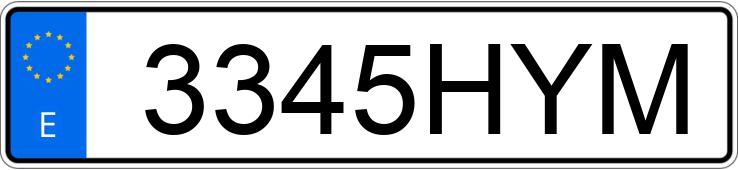 Numer rejestracyjny 3345HYM posiada DACIA LOGAN