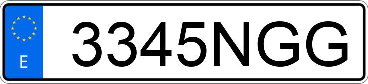 Numer rejestracyjny 3345NGG posiada BMW X6