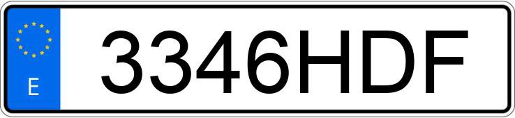 Numer rejestracyjny 3346HDF posiada PEUGEOT 308