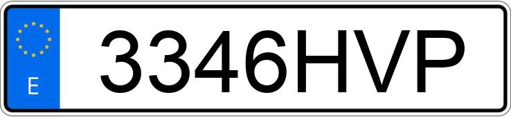 Numer rejestracyjny 3346HVP posiada VOLKSWAGEN GOLF
