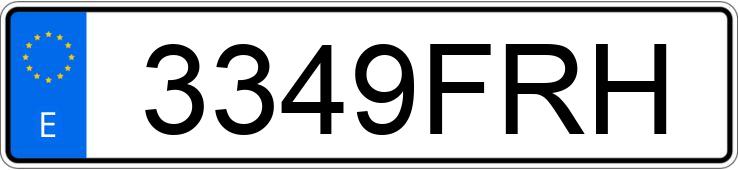 Numer rejestracyjny 3349FRH posiada VOLKSWAGEN PASSAT