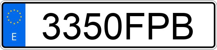 Numer rejestracyjny 3350FPB posiada PEUGEOT PARTNER