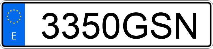 Numer rejestracyjny 3350GSN posiada PEUGEOT 206 +