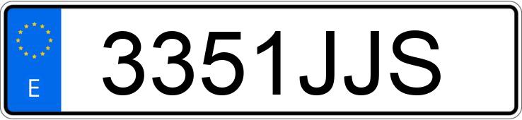 Numer rejestracyjny 3351JJS posiada VOLKSWAGEN PASSAT