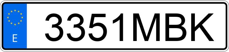 Numer rejestracyjny 3351MBK posiada CITROEN C3