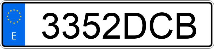 Numer rejestracyjny 3352DCB posiada HONDA CIVIC