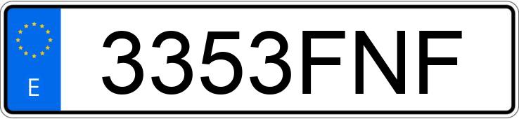 Numer rejestracyjny 3353FNF posiada SUBARU IMPREZA