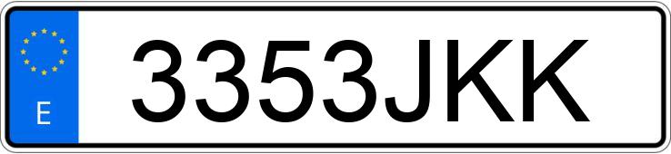 Numer rejestracyjny 3353JKK posiada PEUGEOT 3008