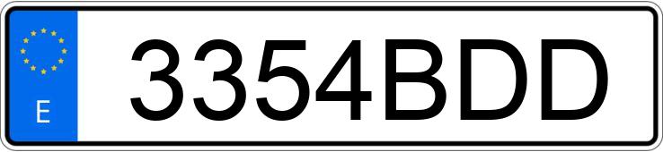 Numer rejestracyjny 3354BDD posiada VOLKSWAGEN PASSAT