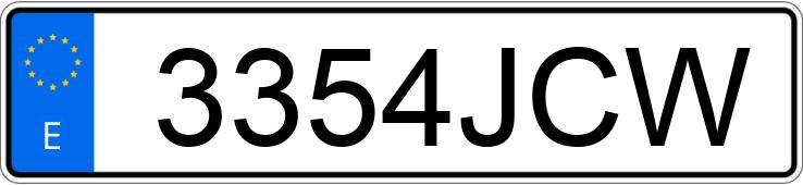 Numer rejestracyjny 3354JCW posiada FIAT DUCATO