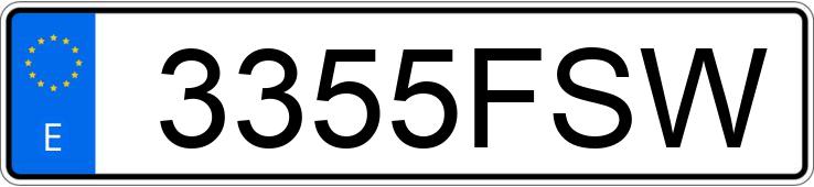 Numer rejestracyjny 3355FSW posiada KAWASAKI ELIMINATOR 125