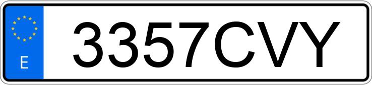 Numer rejestracyjny 3357CVY posiada MERCEDES E (211)