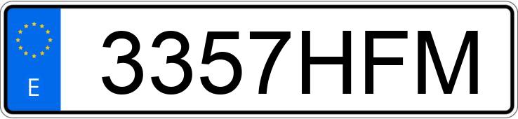 Numer rejestracyjny 3357HFM posiada OPEL MERIVA