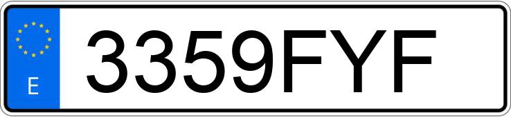 Numer rejestracyjny 3359FYF posiada SEAT IBIZA