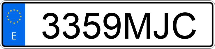 Numer rejestracyjny 3359MJC posiada MERCEDES C (206)