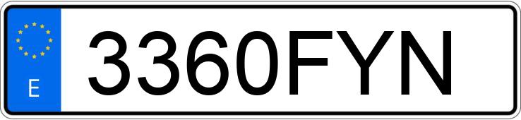 Numer rejestracyjny 3360FYN posiada MINI MINI