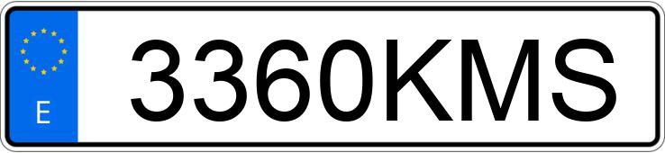 Numer rejestracyjny 3360KMS posiada TOYOTA AURIS