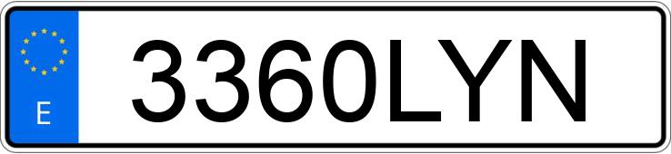 Numer rejestracyjny 3360LYN posiada FORD MUSTANG Numer rejestracyjny 3360LYN posiada FORD MUSTANG