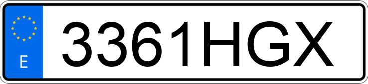 Numer rejestracyjny 3361HGX posiada BMW SERIE 3