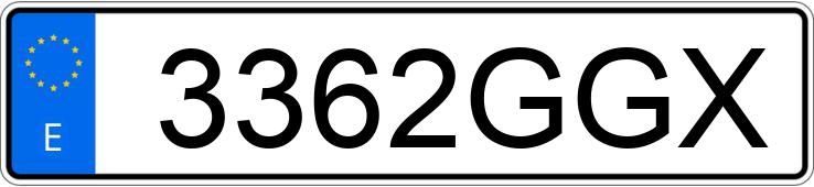 Numer rejestracyjny 3362GGX posiada FIAT 500