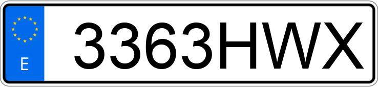 Numer rejestracyjny 3363HWX posiada SEAT TOLEDO Numer rejestracyjny 3363HWX posiada SEAT TOLEDO