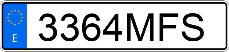 Numer rejestracyjny 3364MFS posiada BMW SERIE 1