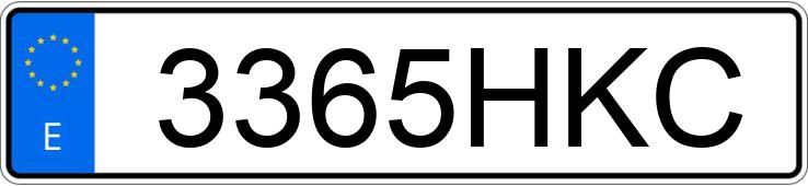 Numer rejestracyjny 3365HKC posiada SEAT IBIZA