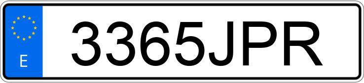 Numer rejestracyjny 3365JPR posiada RENAULT MEGANE