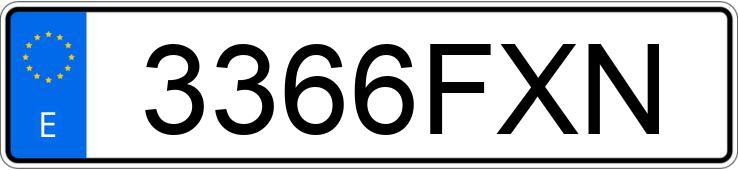 Numer rejestracyjny 3366FXN posiada HONDA ACCORD