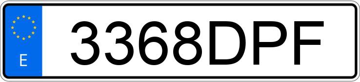 Le numéro d’enregistrement 3368DPF a BMW SERIE 3