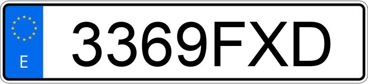 Numer rejestracyjny 3369FXD posiada CITROEN XSARA