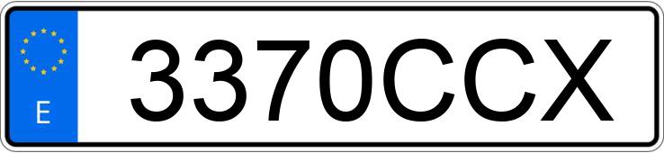 Numer rejestracyjny 3370CCX posiada VOLKSWAGEN GOLF