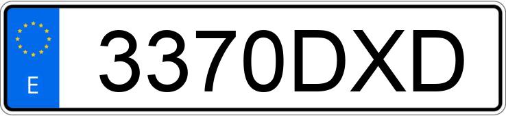 Numer rejestracyjny 3370DXD posiada BMW SERIE 1