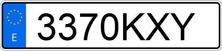 Numer rejestracyjny 3370KXY posiada JEEP WRANGLER