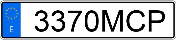 Numer rejestracyjny 3370MCP posiada FIAT 500