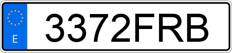 Numer rejestracyjny 3372FRB posiada AUDI A3