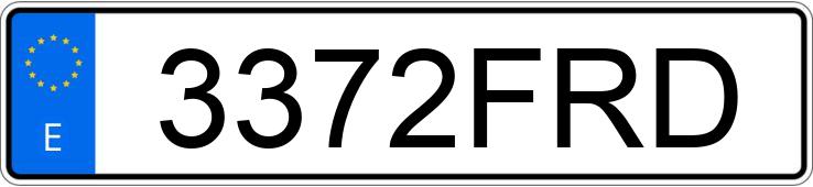 Numer rejestracyjny 3372FRD posiada FORD FOCUS