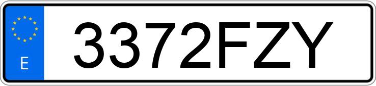 Numer rejestracyjny 3372FZY posiada BMW SERIE 3