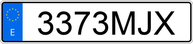 Numer rejestracyjny 3373MJX posiada YAMAHA BW S 125