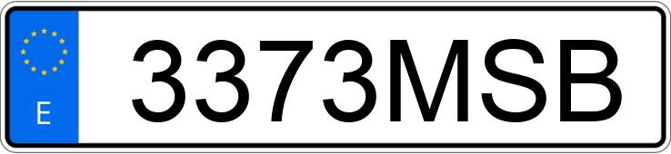 Numer rejestracyjny 3373MSB posiada VOLKSWAGEN SHARAN