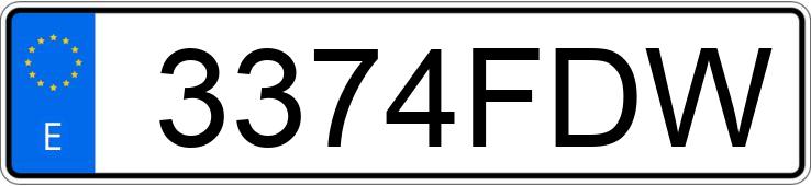 Numer rejestracyjny 3374FDW posiada BMW SERIE 3