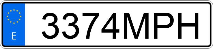 Numer rejestracyjny 3374MPH posiada AUDI A6