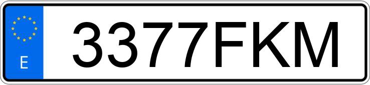 Numer rejestracyjny 3377FKM posiada BMW SERIE 3