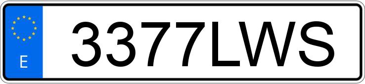 Numer rejestracyjny 3377LWS posiada MERCEDES C (206)